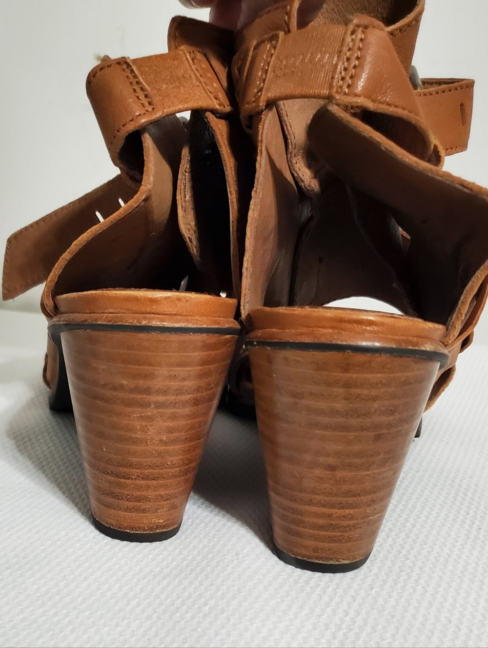 Sorel Nadia Buckle Heeled Leather Sandal Kettle Size 9 - Picture 4 of 9